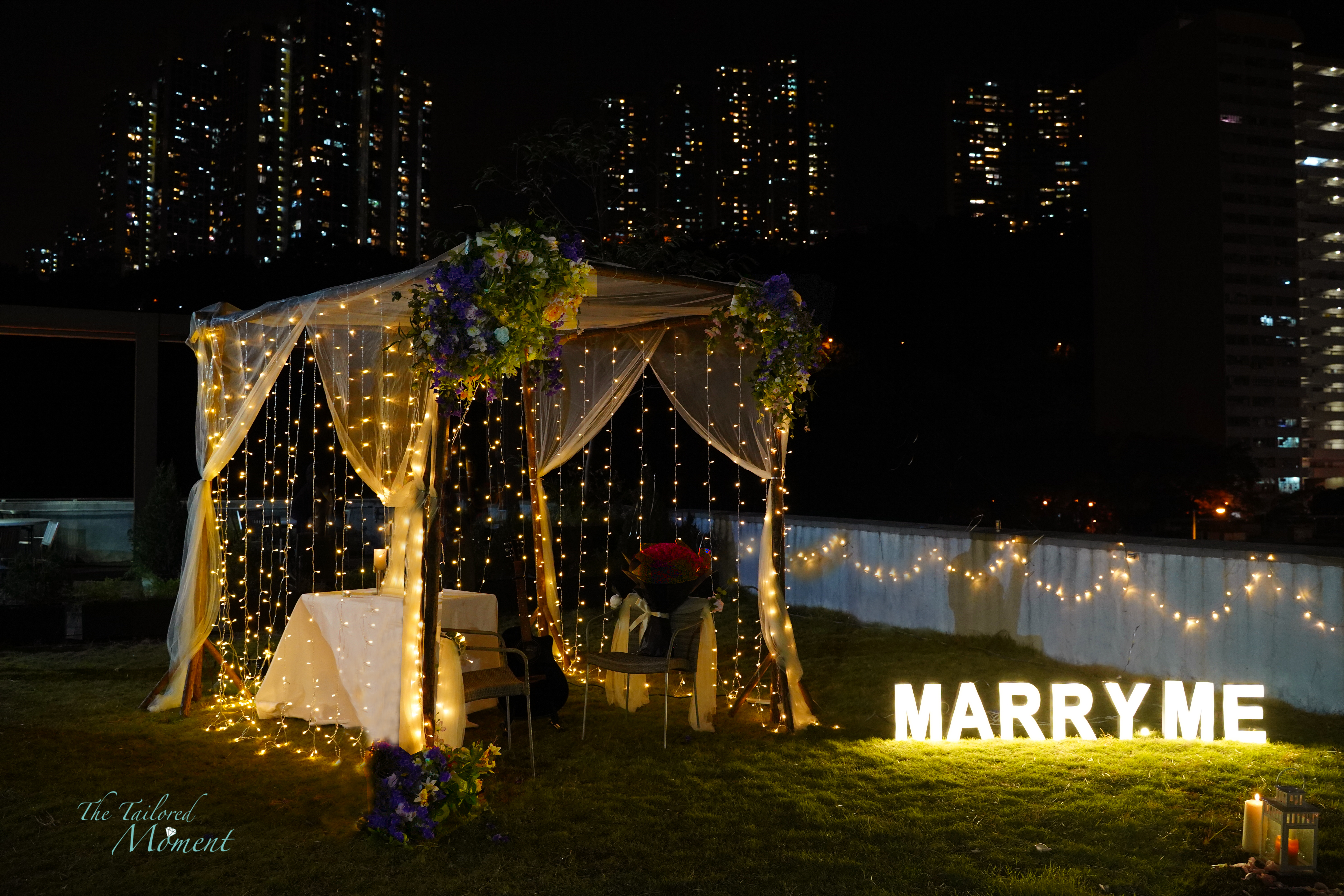 香港浪漫小屋拱門涼亭草地求婚佈置