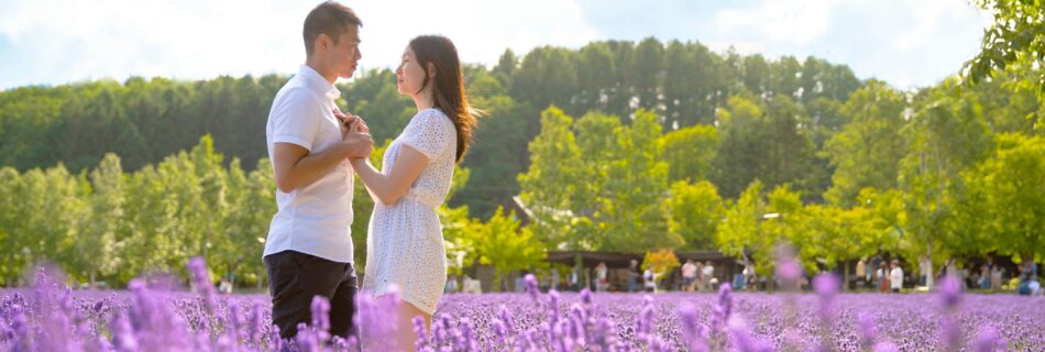 日本北海道香港情侶求婚